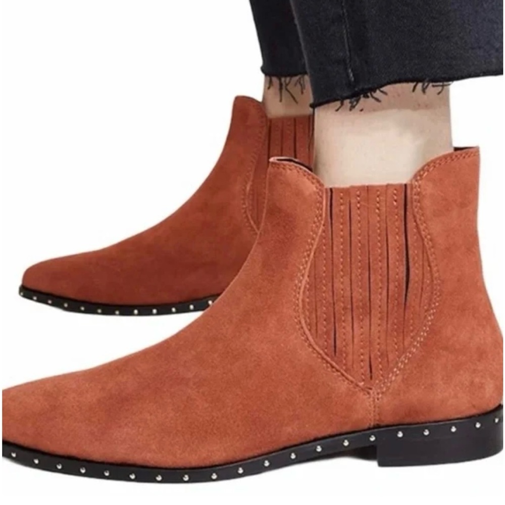 REBECCA MINKOFF Madysin studded suede ankle boots